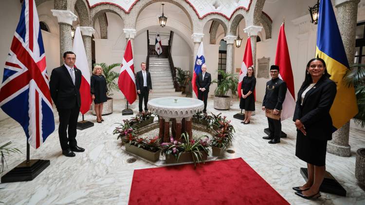El acto protocolar se realizó en el Salón Amarillo del Palacio de Las Garzas,de la Presidencia de la República.