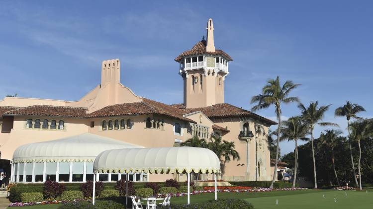 Vista general del resort Mar-a-Lago del presidente estadounidense Donald J. Trump en Palm Beach, Florida.