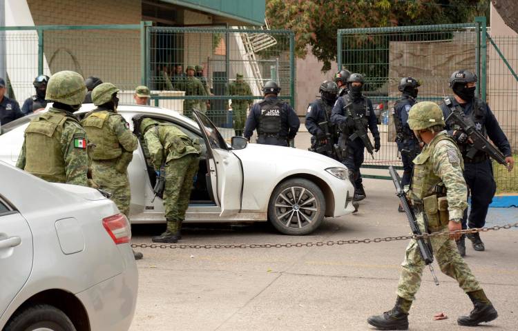 Imagen de archivo de elementos de la Guardia Nacional que montan un operativo en la Ciudad de Culiacán en el Estado de Sinaloa (México).