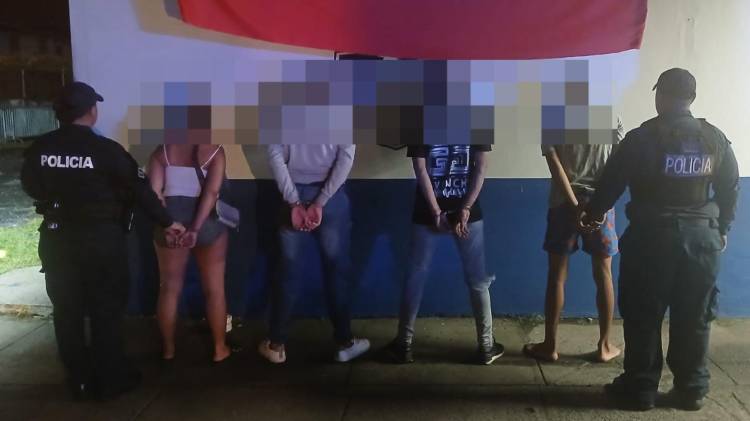 Fueron detenidos en Vacamonte, Arraiján.