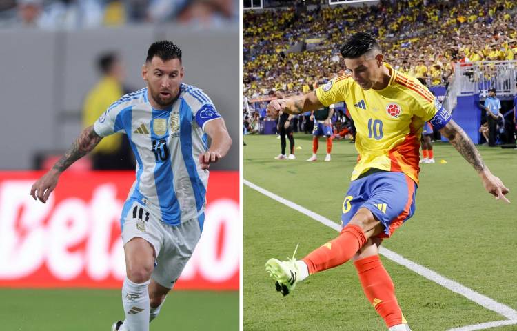 La Argentina de Messi y la Colombia de James van por la corona de América