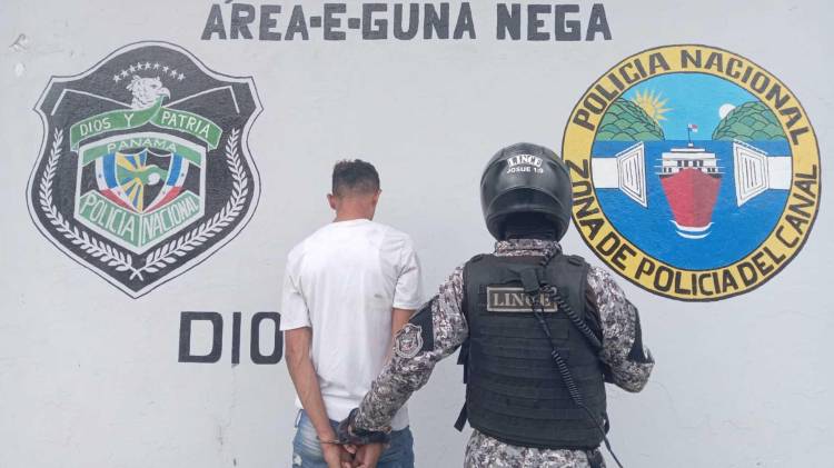 Unidades policiales aprehendieron al sospechoso durante operativos preventivos en el sector de Guna Nega.