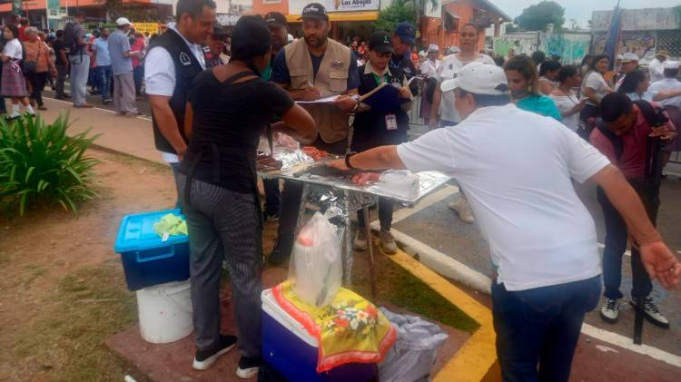 Operativo durante el desfile.