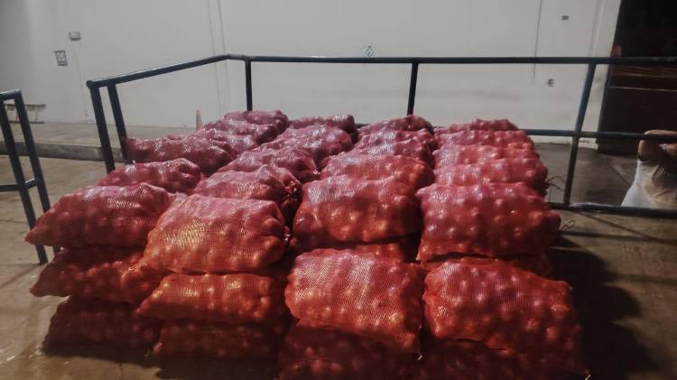 Aduanas incautó 100 quintales de cebolla el viernes y 70 más de cebolla morada el jueves, ambos en Chiriquí.