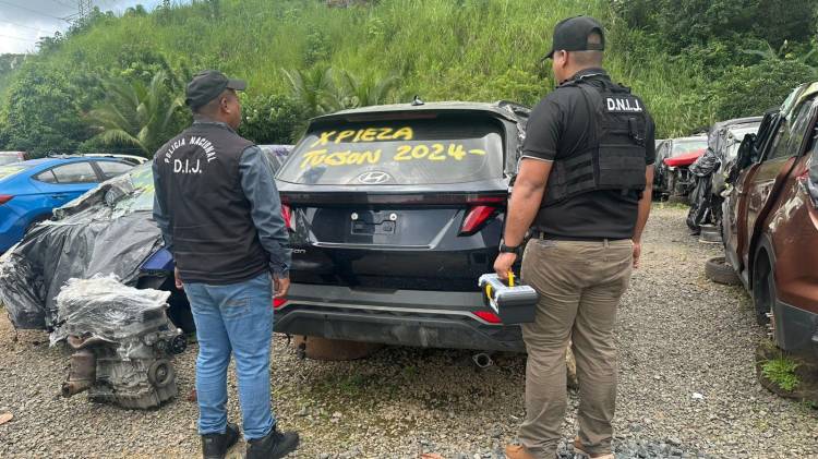 Algunos autos son desmantelados.