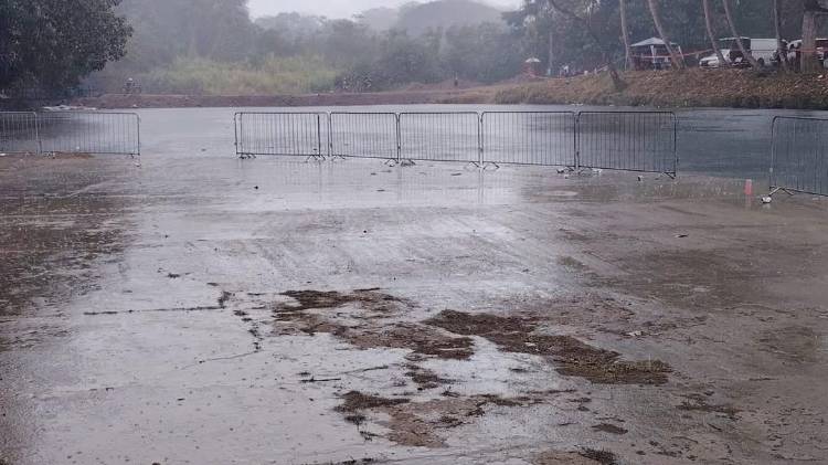 Cierre temporal del balneario.