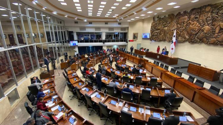 Vista del pleno Legislativo, ciudad de Panamá.