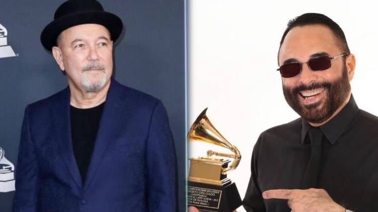 Roberto Delgado subió al escenario en Las Vegas para recibir el Latin Grammy en nombre suyo, de Rubén Blades y de toda la orquesta.