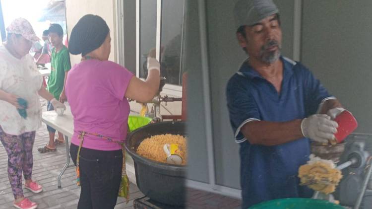 Desde el miércoles iniciaron las labores para preparar el tamal de 110 metros que se presentará este domingo 30 de noviembre.