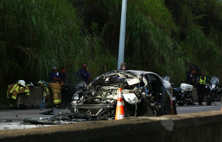 Conductor fallece en el Corredor Norte al chochar con camión de concreto [VIDEO]