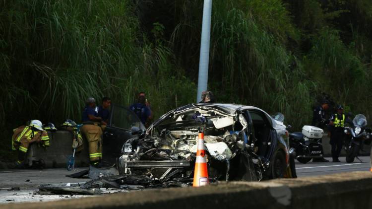 Conductor fallece en el corredor Norte al chochar con camión de concreto [VIDEO]