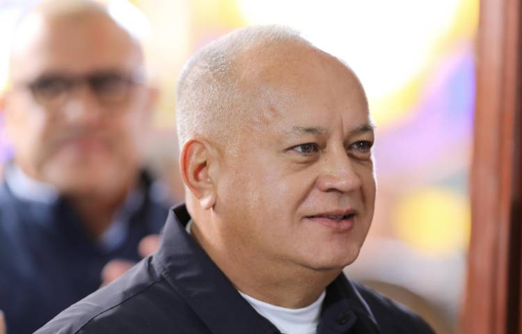 Fotografía cedida por prensa Miraflores de Diosdado Cabello durante un acto de gobierno este martes 27 de agosto de 2024, en Caracas (Venezuela).