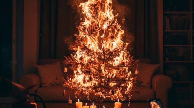 Los bomberos también advierten que las velas aromáticas nunca deben colocarse cerca del árbol.