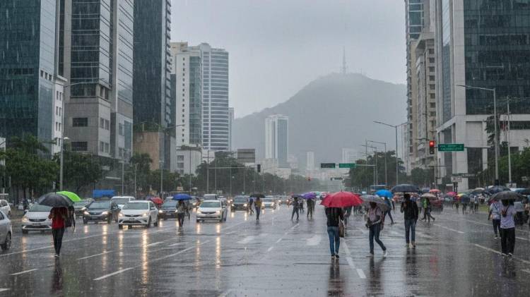 Lleve su paraguas si va a salir. En ciudad de Panamá se esperan aguaceros en horas de la tarde.