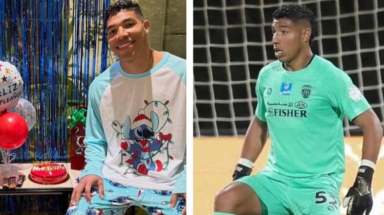 Fútbol: Panameño Orlando Mosquera celebra su cumpleaños en la portería