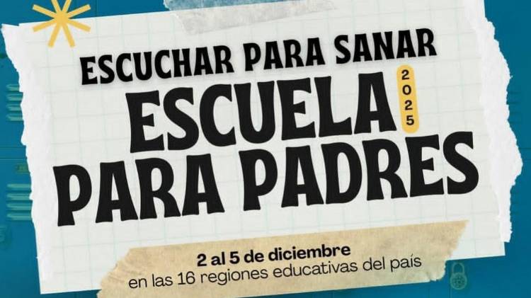 Las jornadas de Escuela para Padres se desarrollarán del 2 al 5 de diciembre en todas las regiones educativas del país.
