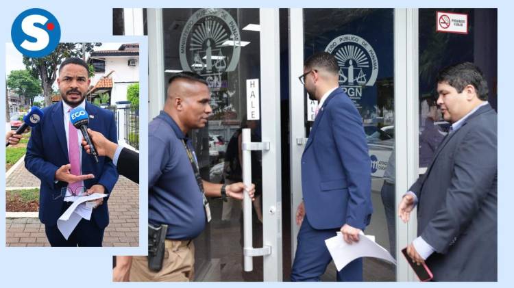 Diputado Betserai Richards a su llegada la Procuraduría General de la Nación.