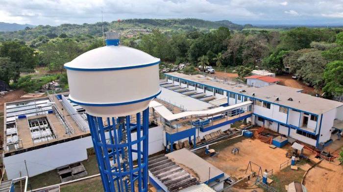 La planta potabilizadora de Los Algarrobos.