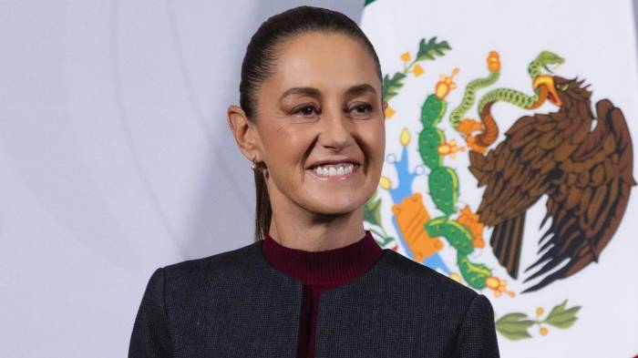 Fotografía cedida este viernes por la presidencia de México, de la mandataria mexicana Claudia Sheinbaum.