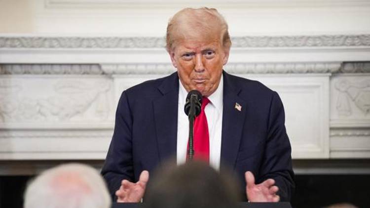El presidente de EE. UU., Donald Trump, este lunes en la Casa Blanca.