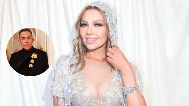 La cantante Thalía lució un impactante diseño conceptual creado por el panameño Royer Pérez en colaboración con Giannina Azar durante el cierre de Premio Lo Nuestro en Miami.