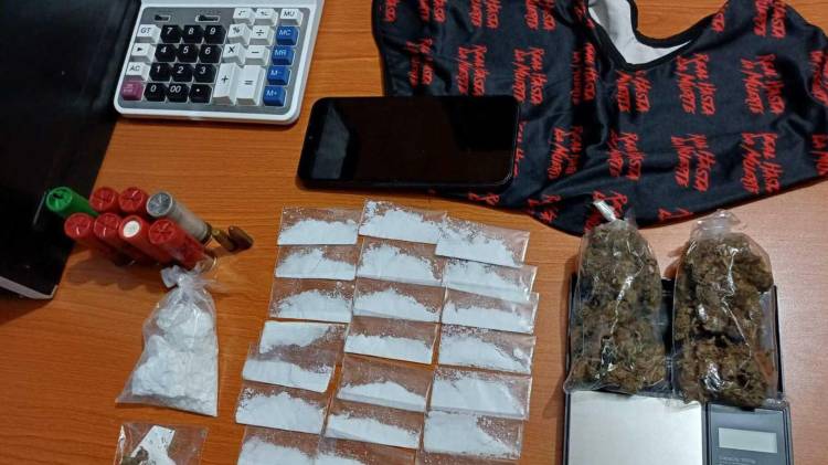 Evidencia incautada por las autoridades.