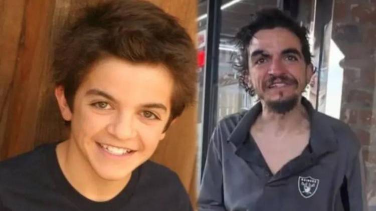 Antes y después: Taylor Chase cuando interpretaba a Martin Qwerly en Nickelodeon y su actual realidad, viviendo en las calles de California.