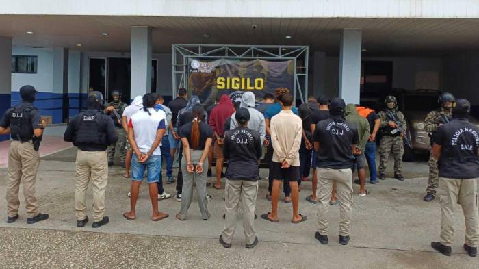 La estructura criminal ‘Sangre Negra o Sicilianos’ operaba en los sectores de Pan de Azúcar y Fátima.