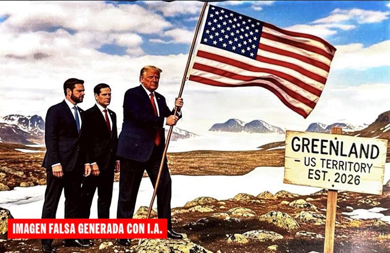 IMAGEN COLONIALISTA COMPARTIDA POR TRUMP EN SU RED SOCIAL.