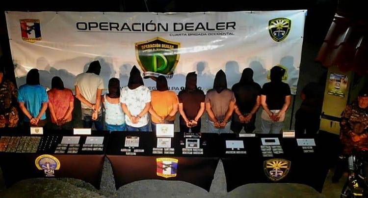 Los aprehendidos fueron puestos a órdenes de las autoridades competentes para ser procesados