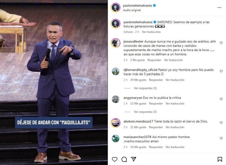 Pastor Edwin Álvarez: ‘quieren homosexualizar a toda la sociedad’