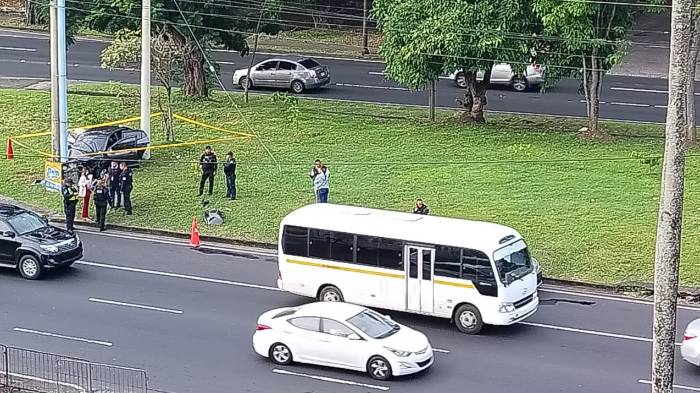 Los heridos fueron trasladados para chequeo médico y el automóvil fue acordonado.