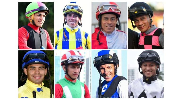 Jinetes que participan en la edición 57 del Clásico Internacional del Caribe este domingo en Panamá