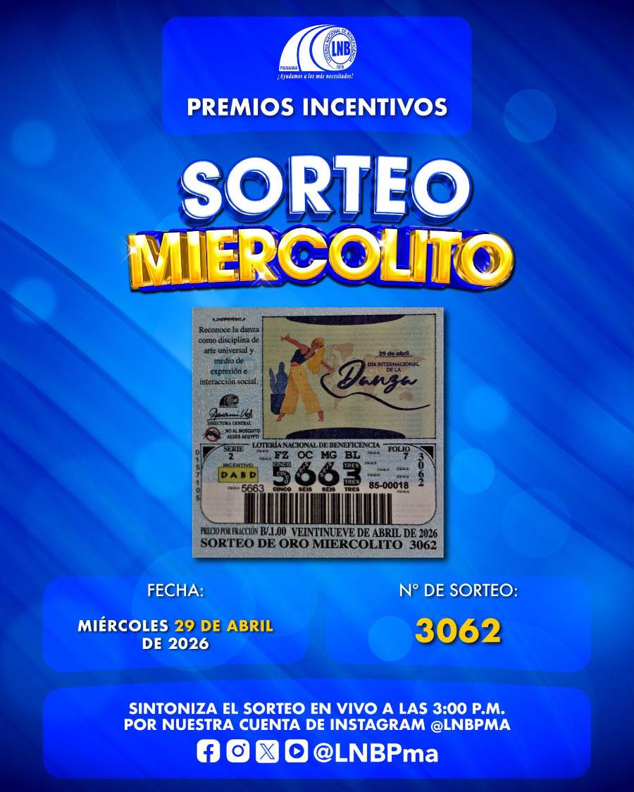 Lotería de Panamá: Resultado del sorteo miercolito del 29 de abril de 2026
