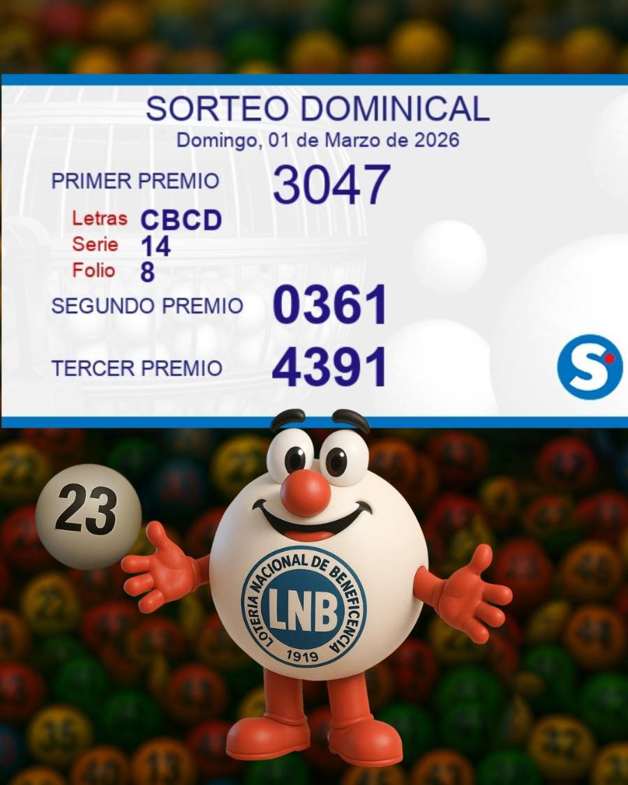 Lotería de Panamá: Resultado del sorteo dominical del 1 de marzo de 2026