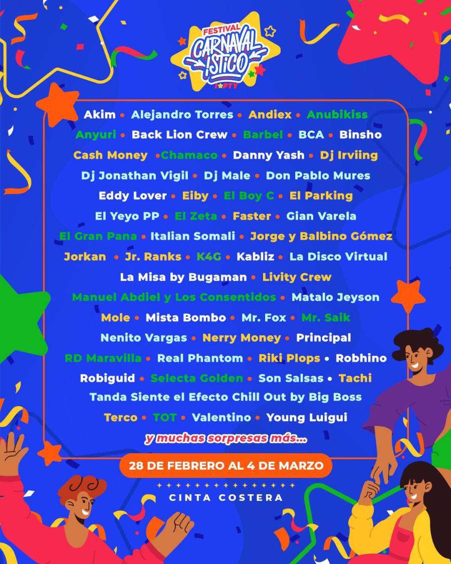 Conoce a los artistas del Festival Carnavalístico