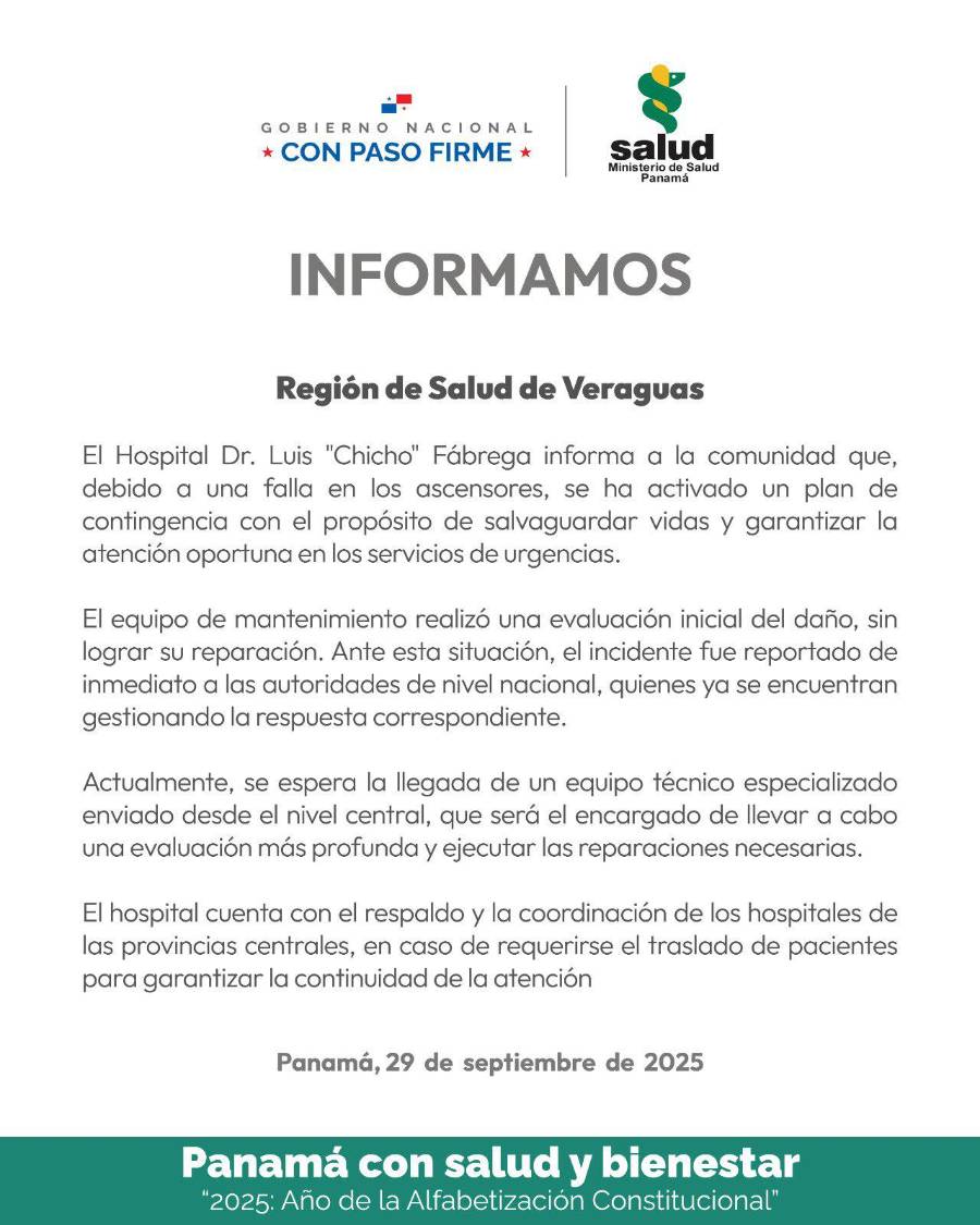 Veraguas | Paciente se desploma y muere en el Hospital Chicho Fábrega