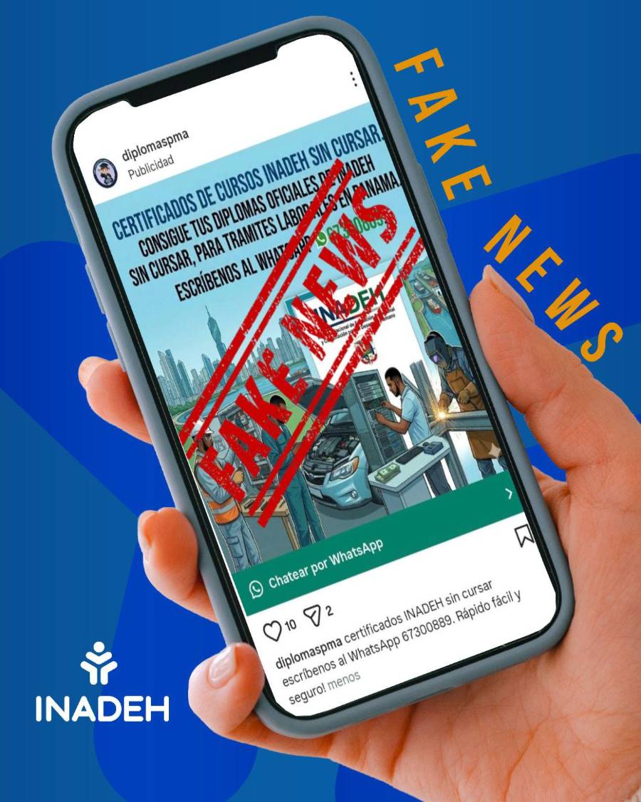¡Ojo con las estafas! Inadeh advierte sobre venta de certificados falsos
