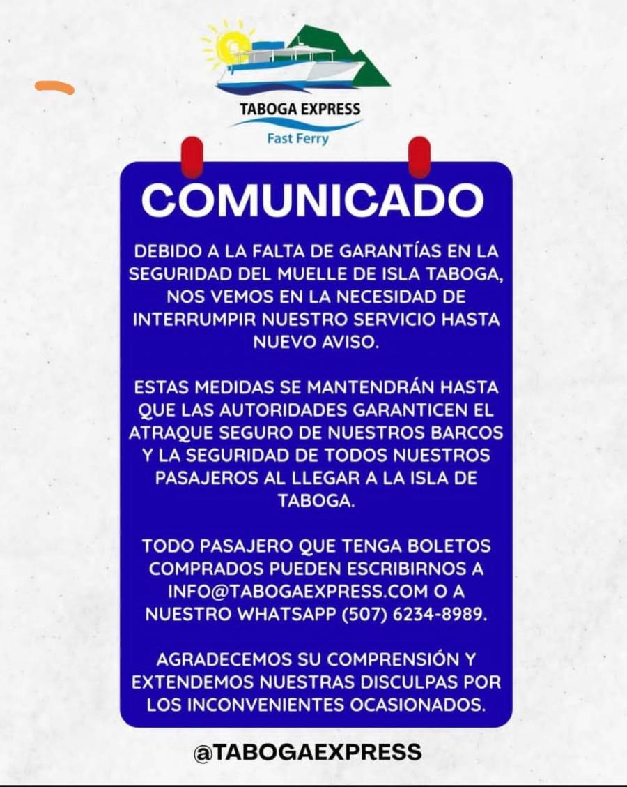 Tensión en Isla Taboga: cierre del puerto por protesta contra aumento del pasaje
