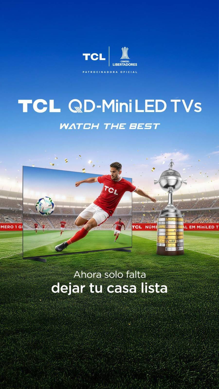 Televisores Mini LED permiten vivir las emociones del mayor escenario del fútbol mundial