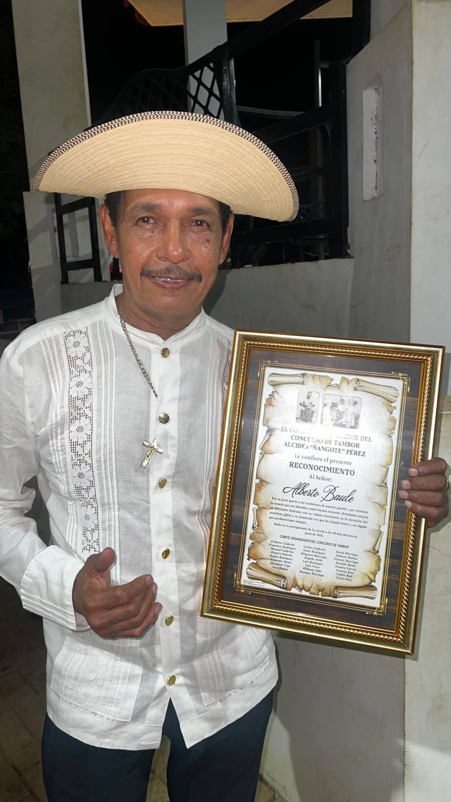 recibió un homenaje especial durante las Fiestas de San Pablo en La Arena de Chitré.