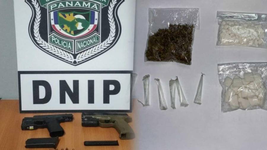 Armas y sustancias ilícitas incautadas durante los operativos.