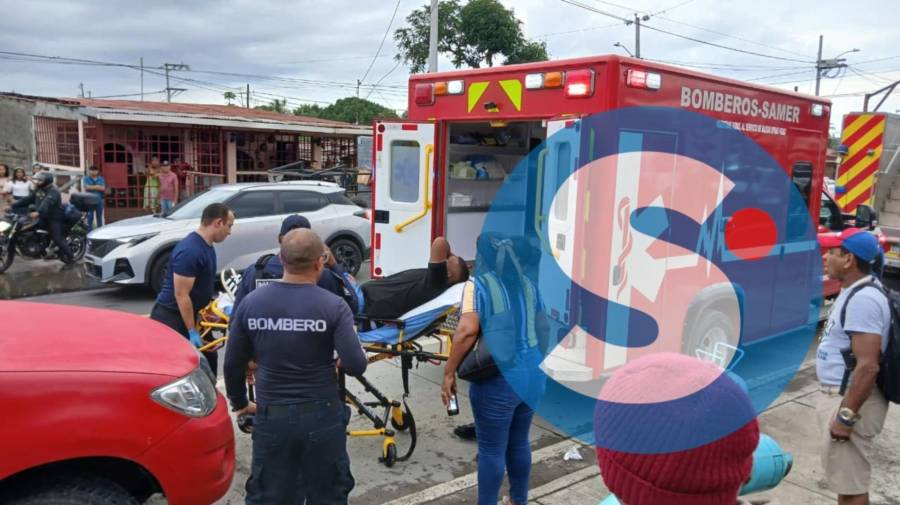 Otro de los heridos en el ataque armado en Tocumen fue atendido por el personal del cuerpo de bomberos y trasladado hacia un centro médico.