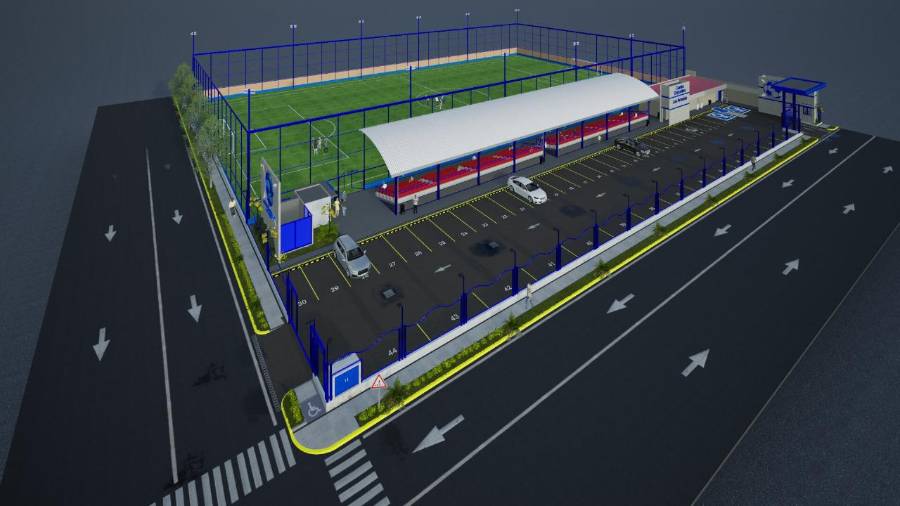 Las Acacias contará con moderna cancha deportiva