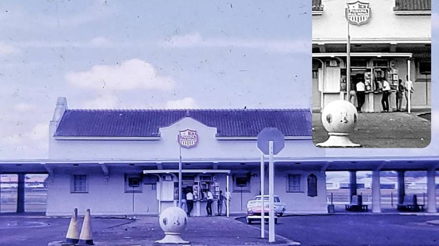 EL QUIOSCO CUANDO ESTABA AFUERA DE LA ESTACIÓN. EN 1974 FUE INTEGRADO A LA ESTACIÓN DE BALBOA.