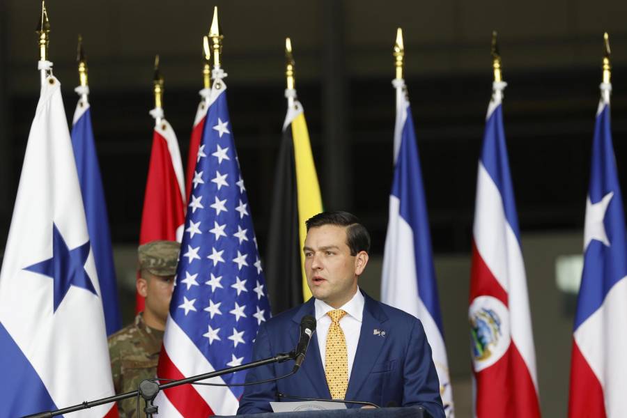 Embajador de EE.UU. en Panamá, Kevin Marino Cabrera, habla en la inauguración del ejercicio multinacional Panamax 2026 este lunes.