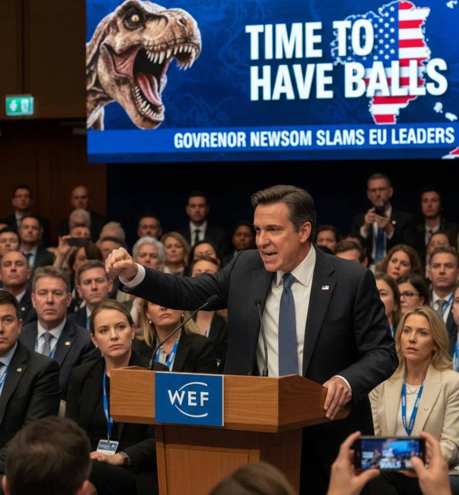 Gobernador de California pide a europeos “tener huevos ante Trump”