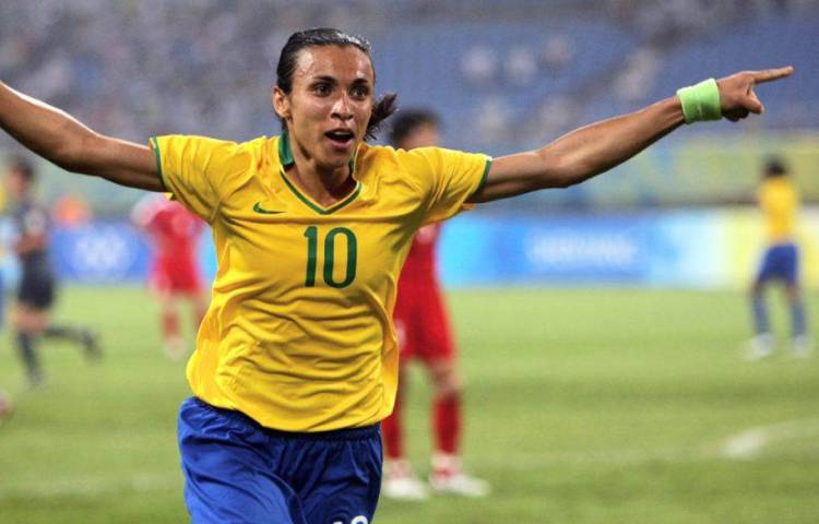 Marta, elegida seis veces como la mejor futbolista del mundo.