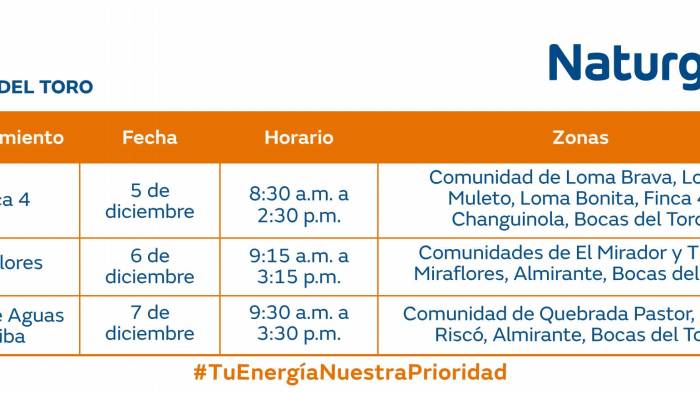 Trabajos de mantenimiento en la red eléctrica del 2 al 8 diciembre de 2024