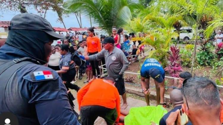 La efectividad del rescate fue posible a los Guardavidas, SINAPROC, bomberos y el personal de SUME.